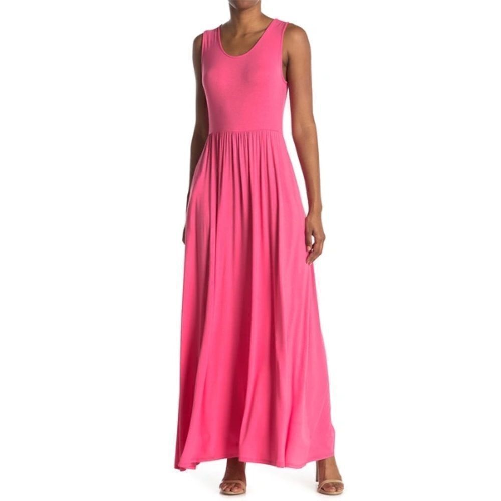 Plus Size West Kei Hot Pink Sleeveless Maxi Dress Size 1X